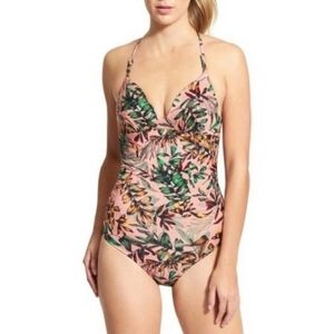 Athleta Swim Athleta Aqualuxe Print Molded One Piece Large